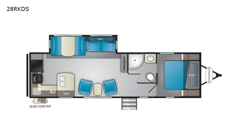 2020 North Trail 28RKDS floor plan