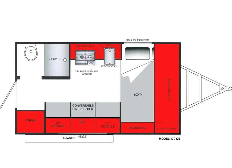 2025 Wrangler 170 QB floor plan