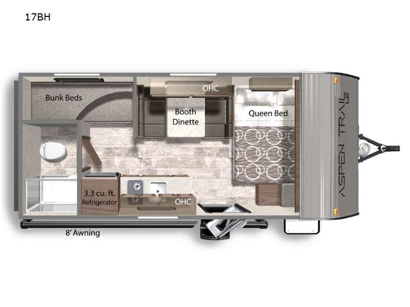 2025 Aspen Trail Mini 17BH floor plan