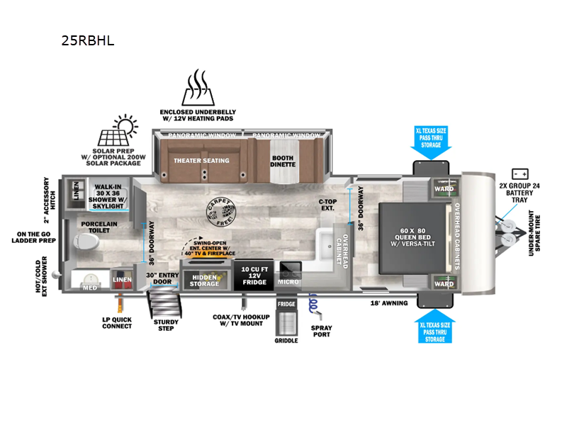2025 Salem Hemisphere 25RBHL floor plan