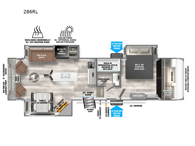 2025 Salem Hemisphere 286RL floor plan