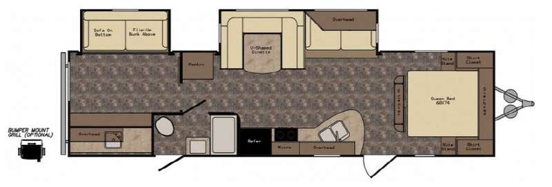 2016 Cruiser Aire RZT31SB16 floor plan