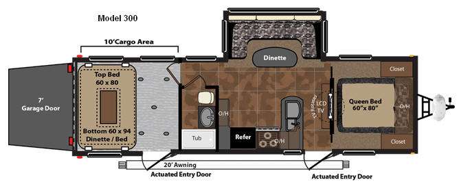 2012 Fuzion FZ300 floor plan