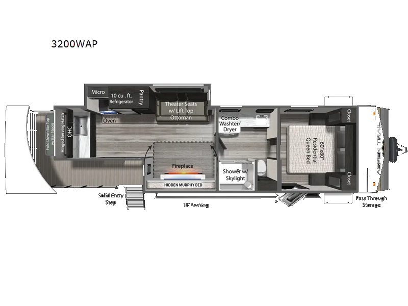 2025 Aspen Trail 3200WAP floor plan