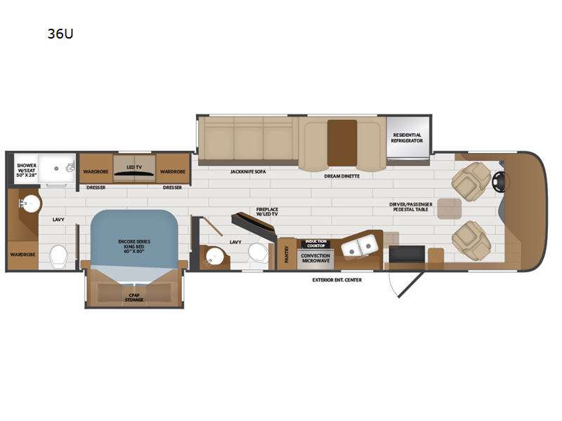 2023 Pace Arrow 36U floor plan