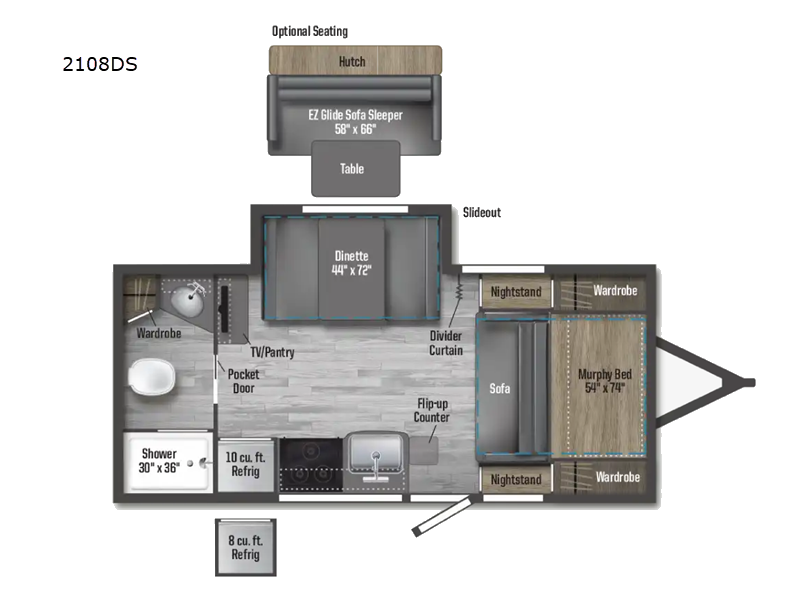 2026 Micro Minnie 2108DS floor plan