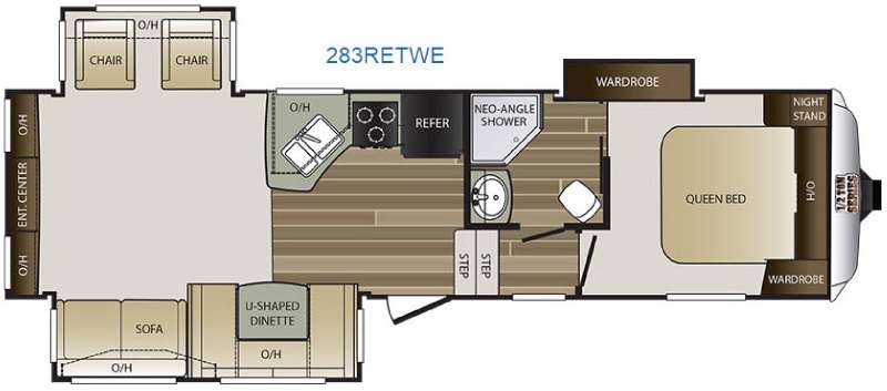 2016 Cougar 283RETWE floor plan