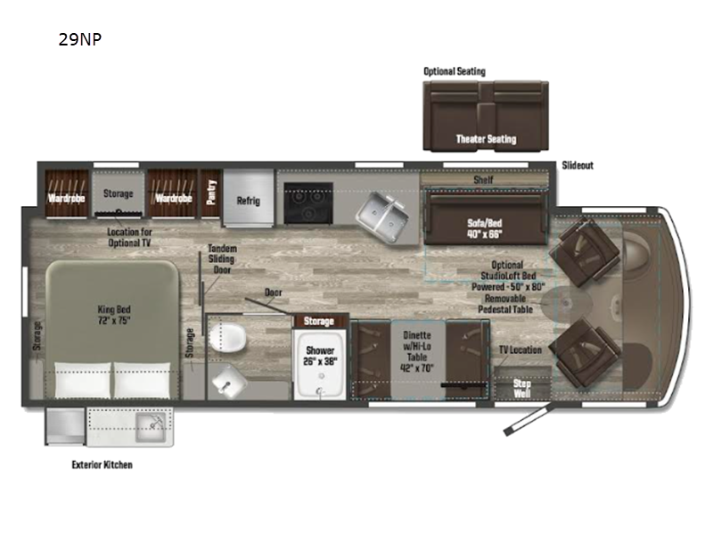 2026 Vista 29NP floor plan