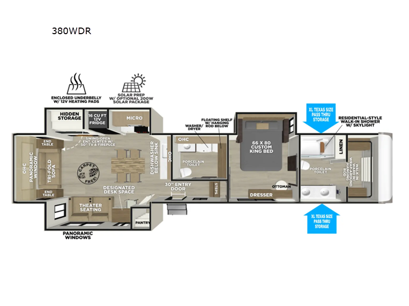 2026 Salem Hemisphere 380WDR floor plan