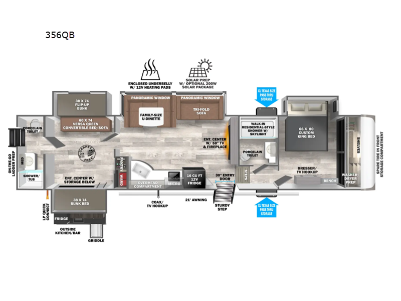 2026 Salem Hemisphere 356QB floor plan