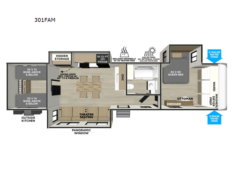 2026 Salem Hemisphere 301FAM floor plan