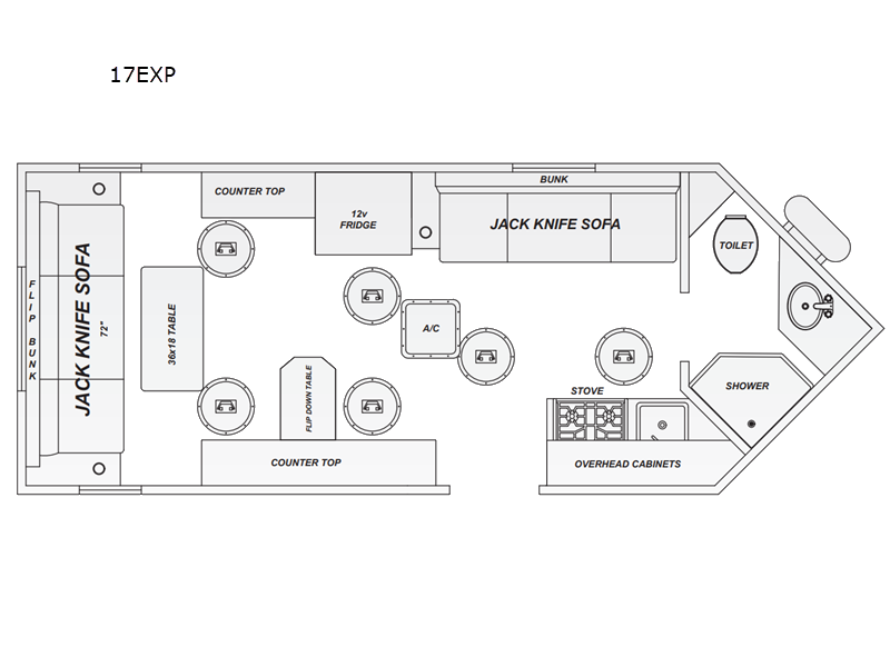 2026 Glacier 17 RV EXPLORER floor plan