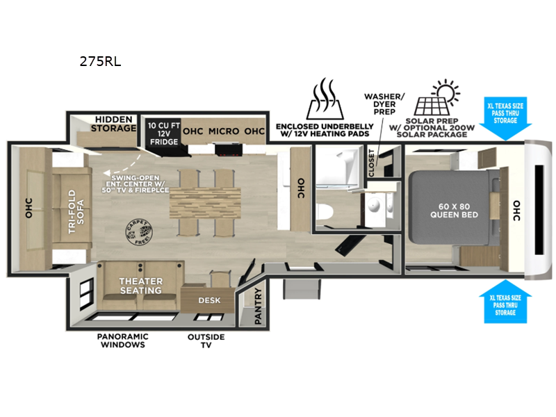 2026 Salem Hemisphere 275RL floor plan