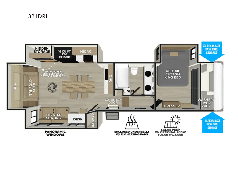2026 Salem Hemisphere 321DRL floor plan