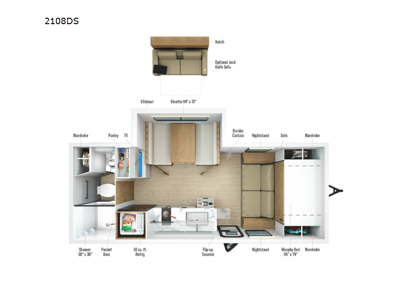 2026 Micro Minnie 2108DS floor plan