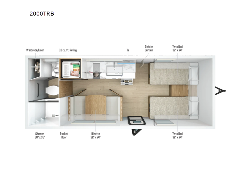 2026 Micro Minnie 2000TRB floor plan