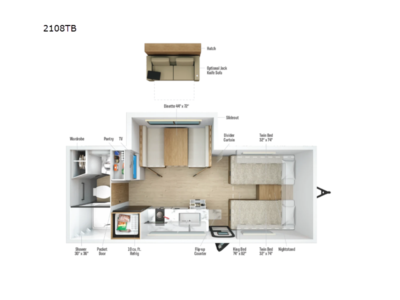 2026 Micro Minnie 2108TB floor plan