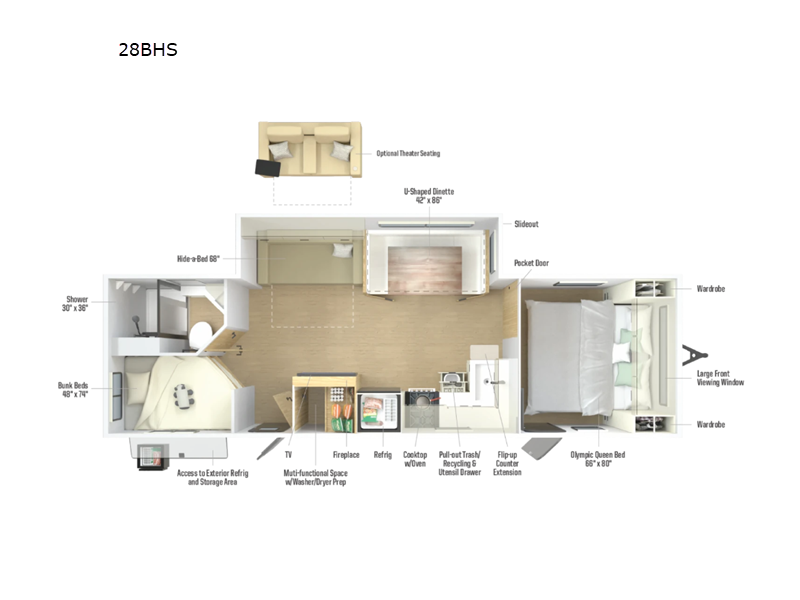 2026 Thrive 28BHS floor plan
