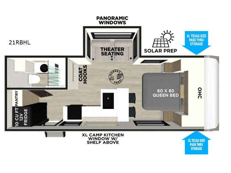 2026 Salem Hemisphere 21RBHL floor plan
