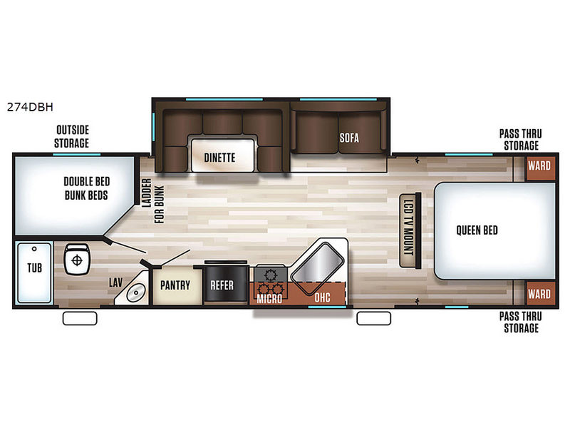 2017 Cherokee 274DBH floor plan