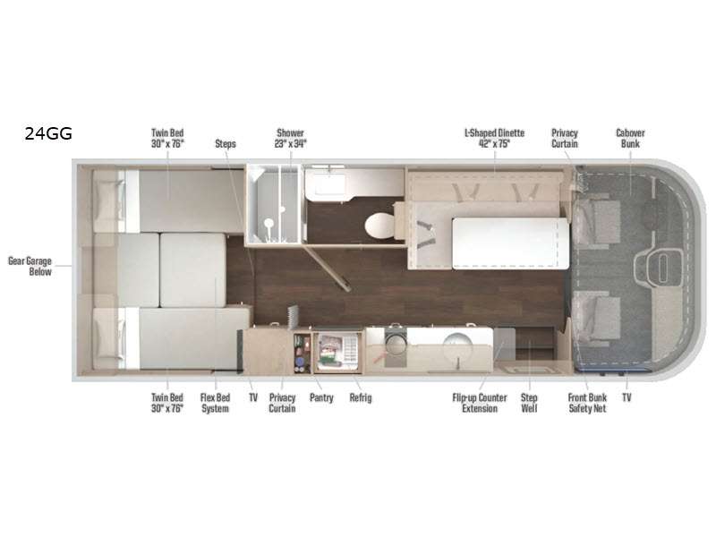 2027 Sunflyer 24GG floor plan