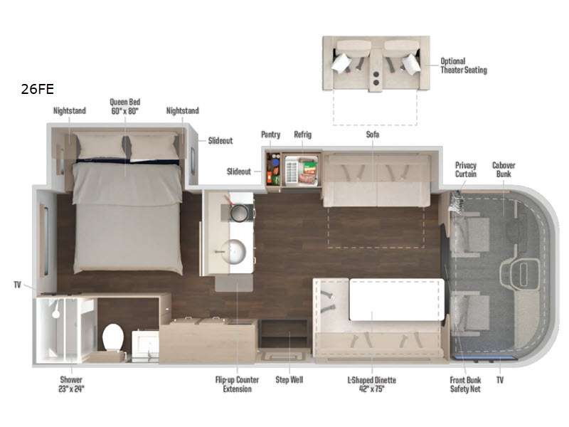 2027 Sunflyer 26FE floor plan