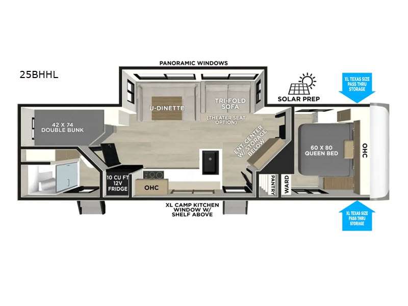 2026 Salem Hemisphere 25BHHL floor plan
