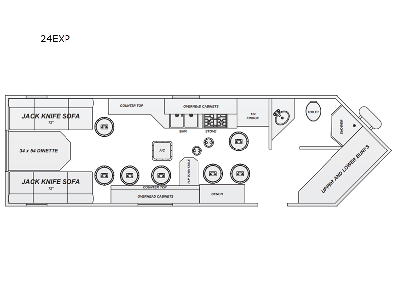 2026 Glacier 24 RV EXPLORER floor plan