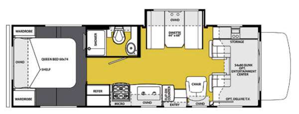 2013 Sunseeker 2650S Ford floor plan