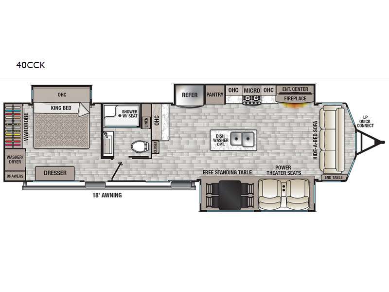 2022 Cedar Creek Cottage 40CRS floor plan