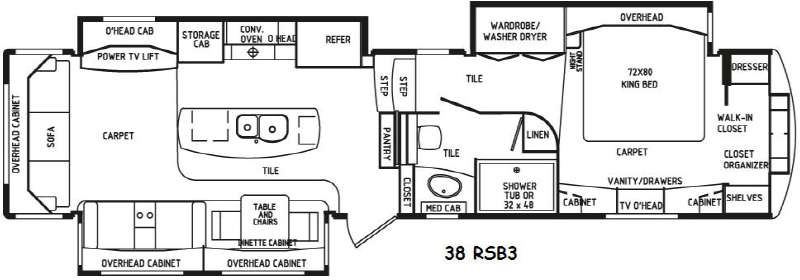 2015 Mobile Suites 38 RSB3 floor plan