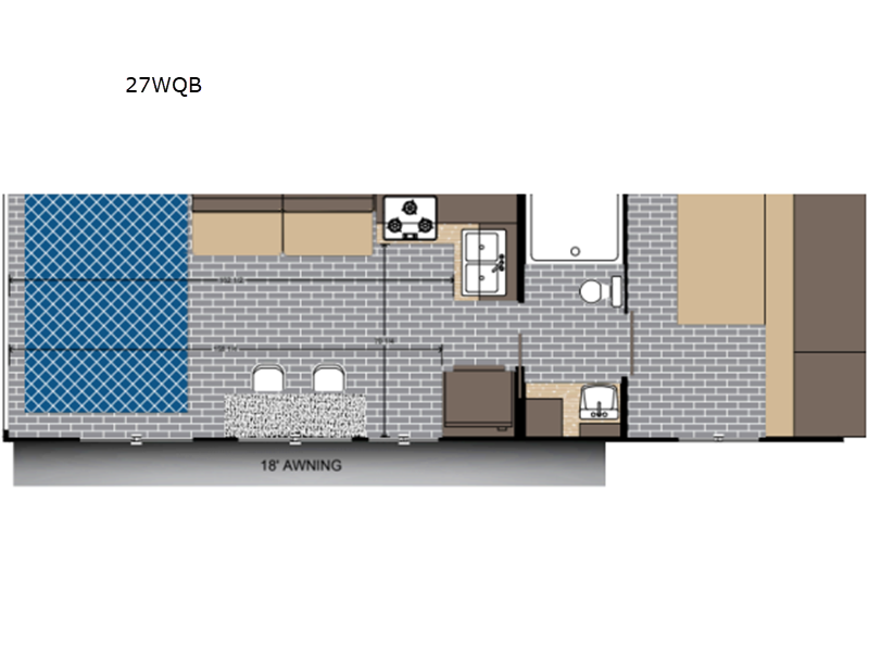 2026 Sun Lite 27WQB floor plan
