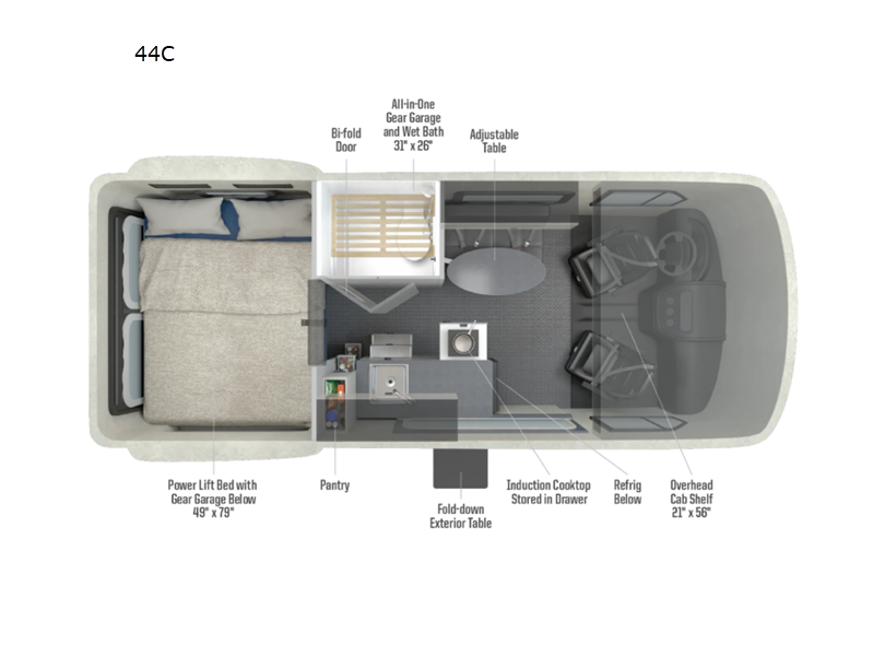 2027 Revel Sport 44C floor plan