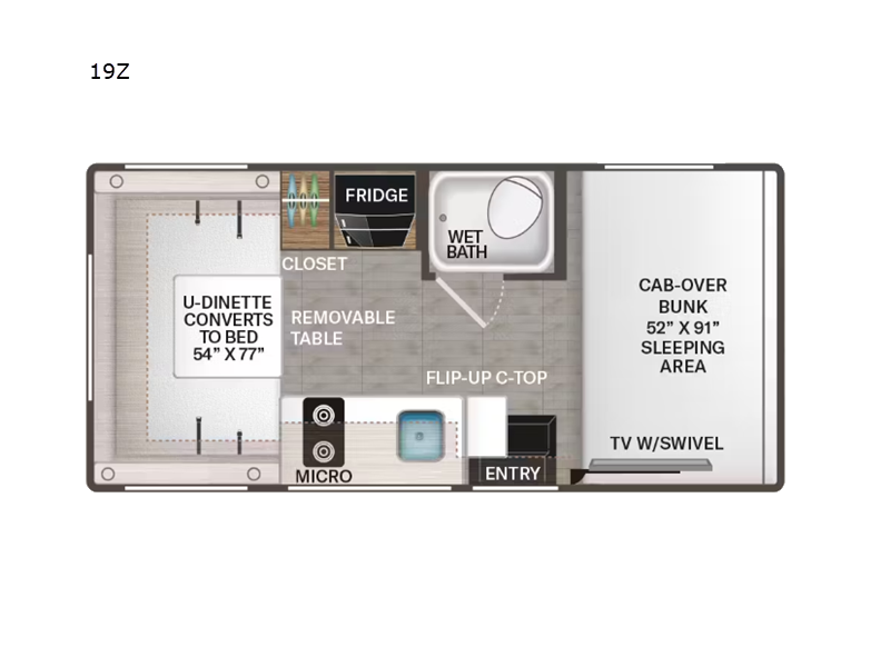 2027 Chateau 19Z floor plan