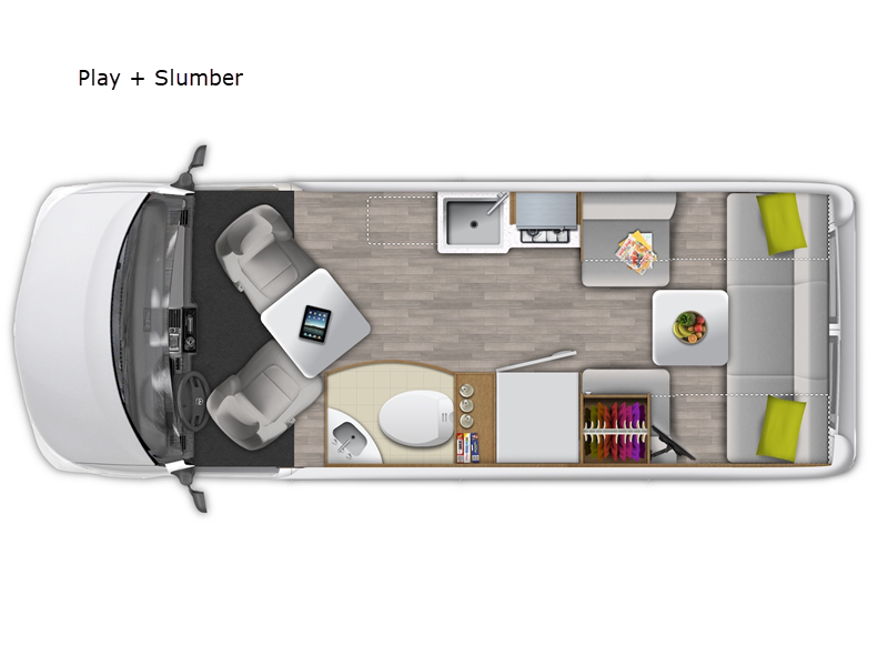 2025 Roadtrek Play Slumber floor plan