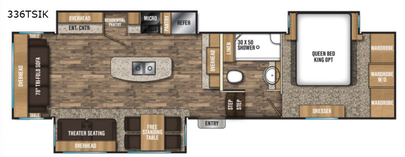 2018 Chaparral 336TSIK floor plan