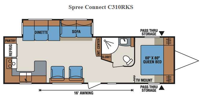 2015 Spree Connect C310RKS floor plan