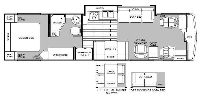 1998 Discovery 34Q floor plan