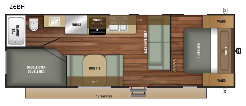 2018 Autumn Ridge 26BH floor plan